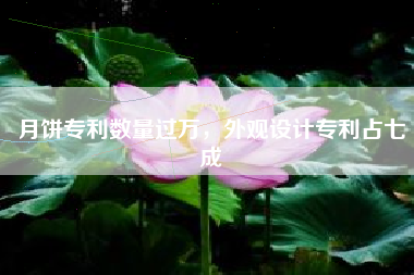 月饼专利数量过万，外观设计专利占七成