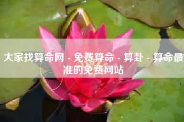大家找算命网 - 免费算命 - 算卦 - 算命最准的免费网站
