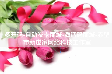 多开码-自动发卡商城-激活码商城-赤壁市新世家网络科技工作室
