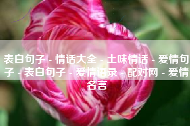 表白句子 - 情话大全 - 土味情话 - 爱情句子 - 表白句子 - 爱情语录 - 配对网 - 爱情名言