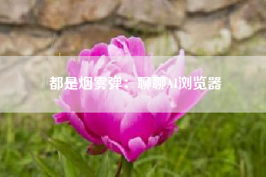 都是烟雾弹：聊聊AI浏览器